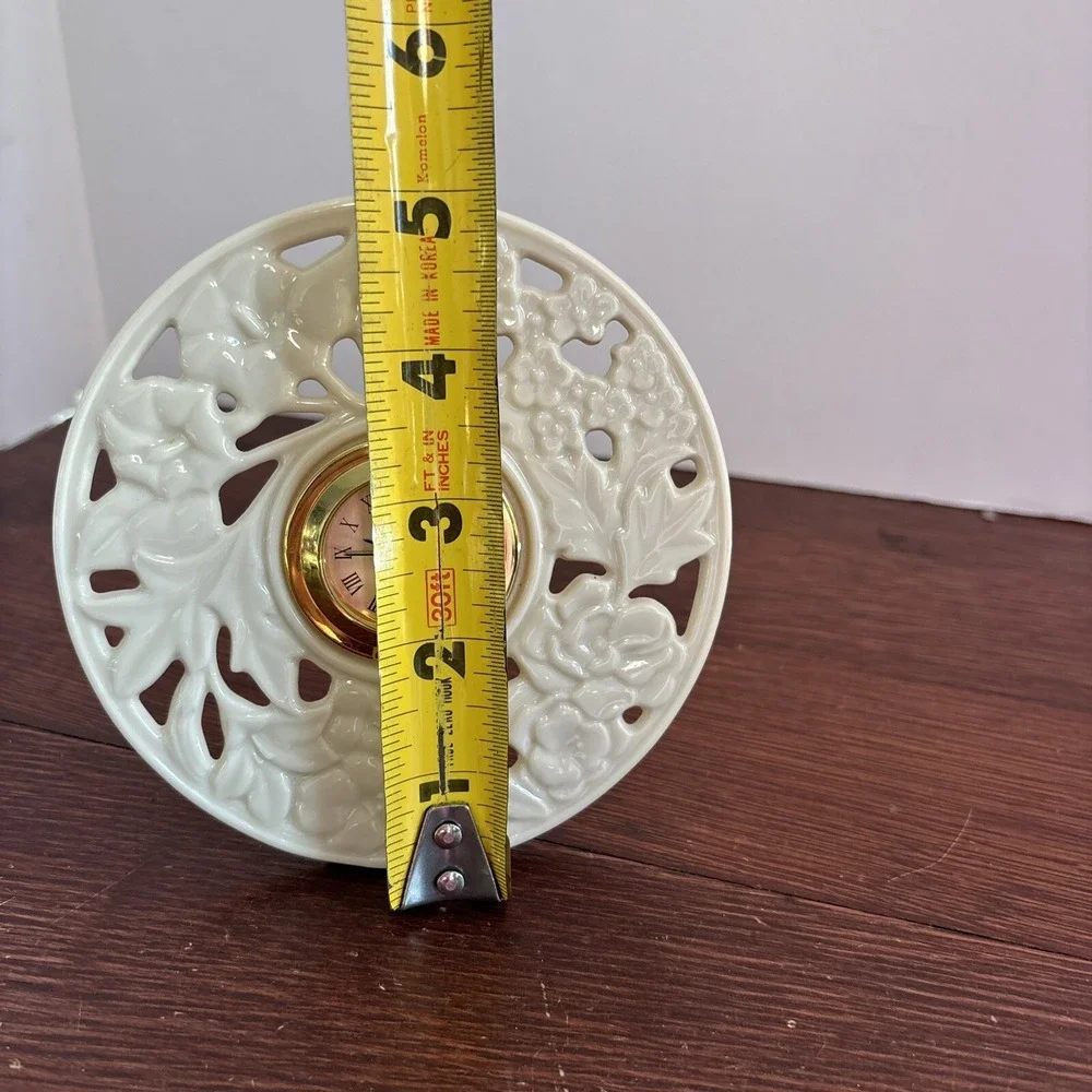 Lenox Round‎ Floral Desk Clock 5